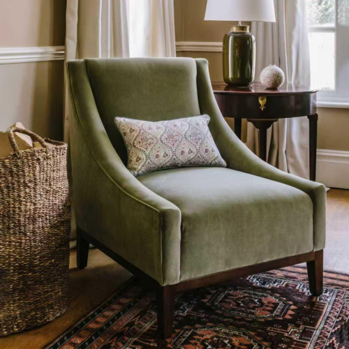 Modern Sloped Arm Single Sofa Chair - Living room furniture - QONKA HOME