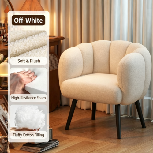 Petal‑Shaped Single Sofa Chair - Living room furniture - QONKA HOME