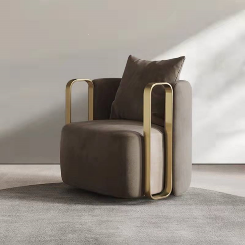 Metal Arm Luxury Accent Chair - Living room furniture - QONKA HOME