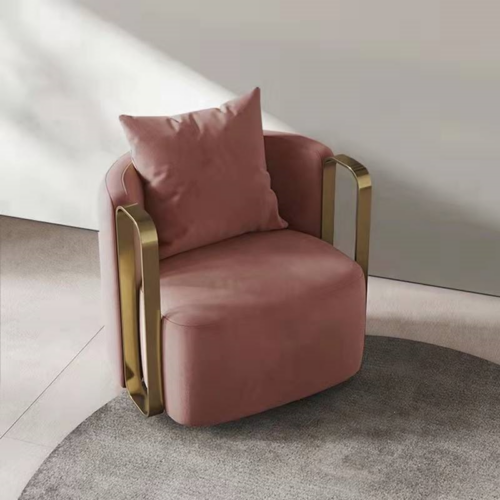 Metal Arm Luxury Accent Chair - Living room furniture - QONKA HOME