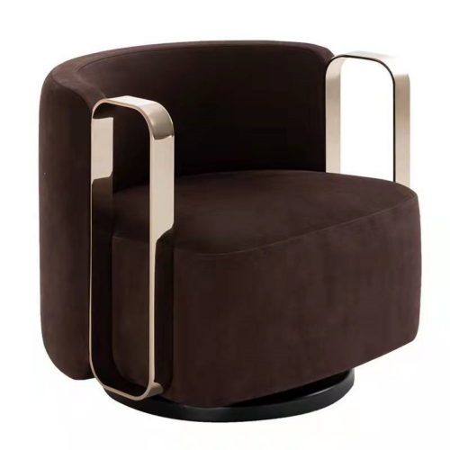 Metal Arm Luxury Accent Chair - Living room furniture - QONKA HOME