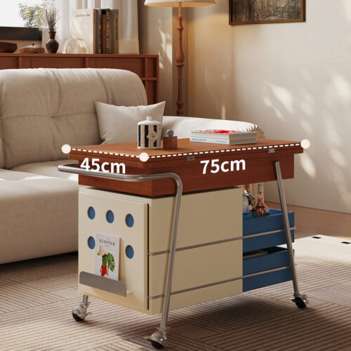 Multifunctional Lift Mobile Folding Coffee Table - Coffee table - QONKA HOME