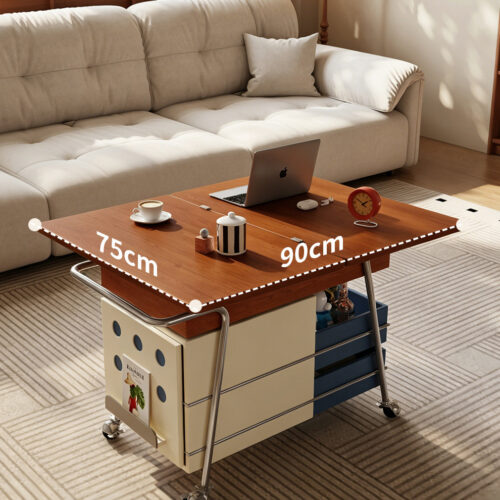 Multifunctional Lift Mobile Folding Coffee Table - Coffee table - QONKA HOME