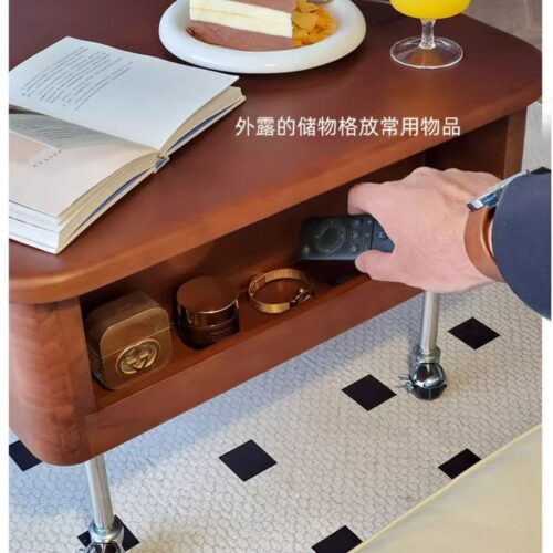 Multifunctional Lift Top Coffee Table, Solid Wood Storage Coffee Table With Wheels & Cup Holder - Coffee table - QONK...