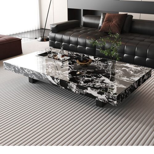 Italian Minimalist Sintered Stone Coffee Table, Rectangle & Square - Coffee table - QONKA HOME