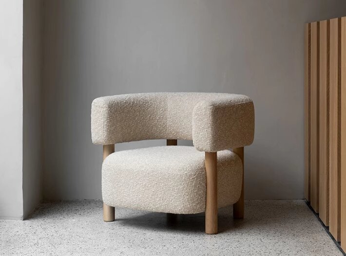 Nordic solid wood, light-luxury modern minimalist single chair - Living room furniture - QONKA HOME