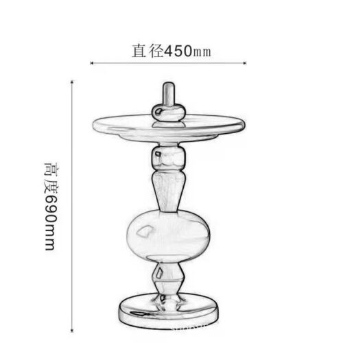 Creative Colorful Round Side Table, Nordic Small Accent Table, Versatile Nightstand Coffee Table for Living Room Bedroom H...