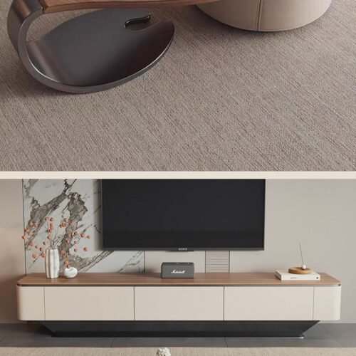 Leaf‑Shape Creative Wooden Coffee Table - Coffee table - QONKA HOME