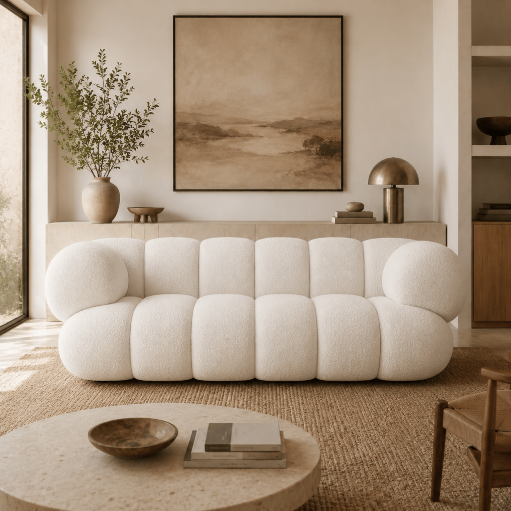 Teddy Boucle Bubble Modular Sofa Luxury Cloud‑Shape Couch For Wabi‑Sabi Living Room - Sofa - QONKA HOME