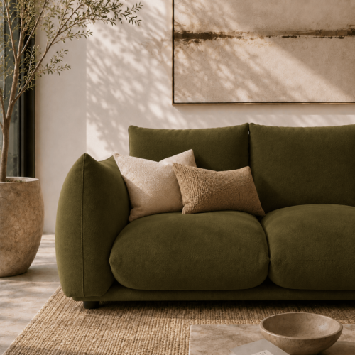 4-Seater Curved Arm Sofa - Sofa - QONKA HOME