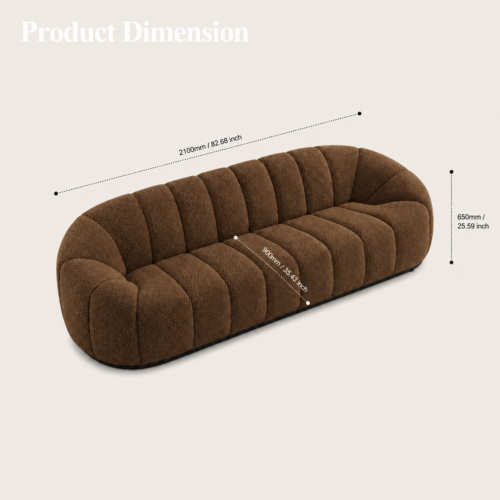 3-Seater Channel Tufted Sofa - Sofa - QONKA HOME