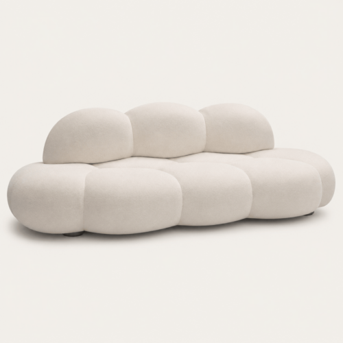 Cloud‑Shaped Boucle Wabi‑Sabi Bubble Sofa Soft Modular Couch For Home Decor - Sofa - QONKA HOME