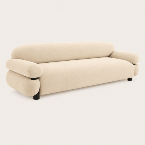 3-Seater Sofa Rounded Silhouette - Sofa - QONKA HOME
