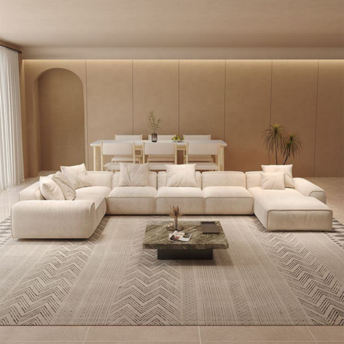 Luxury U Shape Modular Sectional Sofa - Sofa - QONKA HOME
