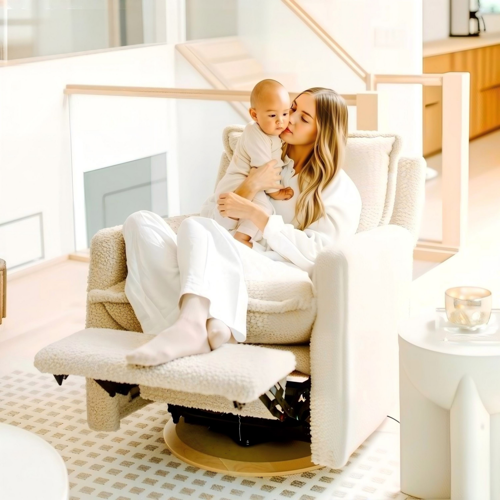 Zero Gravity Recliner Chair Teddy Fabric Single Sofa - Leisure chairs - QONKA HOME