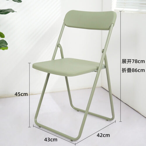 PP Plastic Folding Dining Chair Metal Iron Frame Lightweight Foldable Side Chair for Home Party Balcony Event - Metal dini...