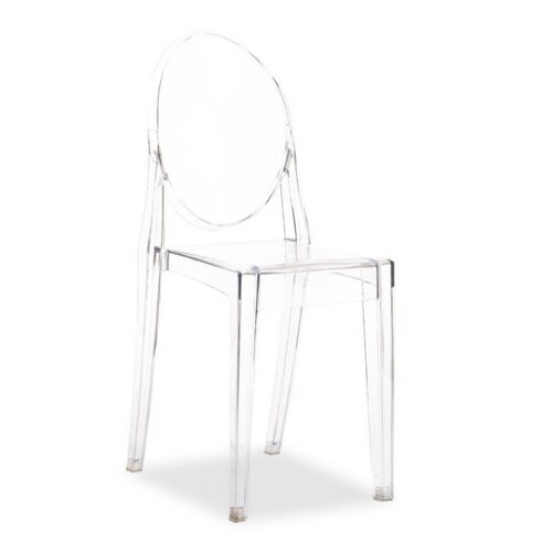 Modern Transparent Plastic Dining Chair Ghost Side Chair for Dining Room - Plastic dining chair - QONKA HOME