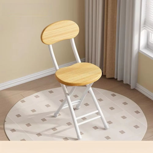 Folding Dining Chair Thick Carbon Steel Legs MDF Seat Back Foldable Side Chair for Home Kitchen Apartment - Metal dining c...