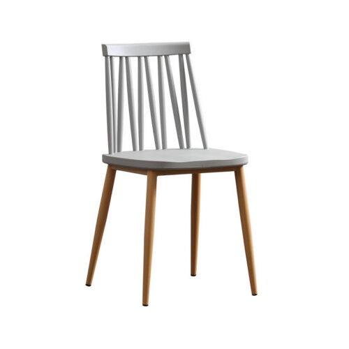 Windsor Style Dining Chair PP Seat Board Iron Frame Modern Plastic Side Chair for Home Kitchen Restaurant Cafe - Metal din...