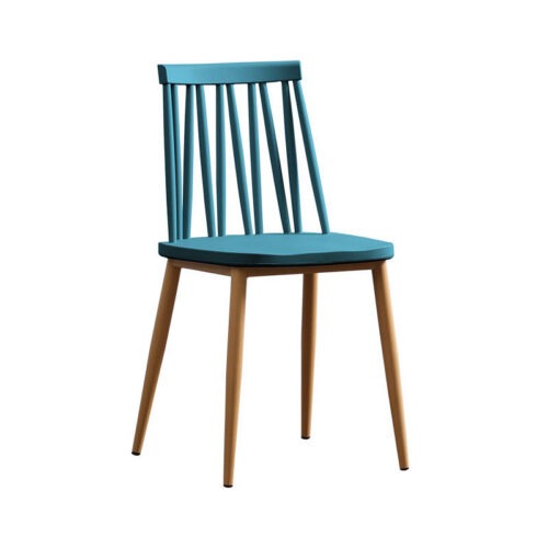 Windsor Style Dining Chair PP Seat Board Iron Frame Modern Plastic Side Chair for Home Kitchen Restaurant Cafe - Metal din...