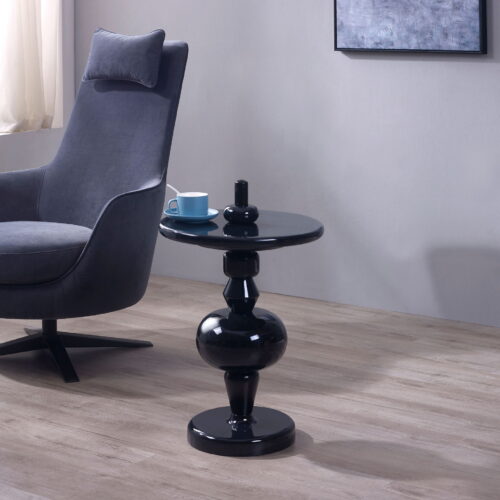Creative Colorful Round Side Table, Nordic Small Accent Table, Versatile Nightstand Coffee Table for Living Room Bedroom H...