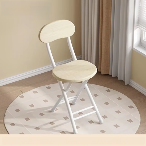 Folding Dining Chair Thick Carbon Steel Legs MDF Seat Back Foldable Side Chair for Home Kitchen Apartment - Metal dining c...