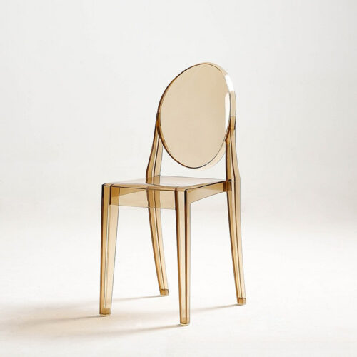 Modern Transparent Plastic Dining Chair Ghost Side Chair for Dining Room - Plastic dining chair - QONKA HOME