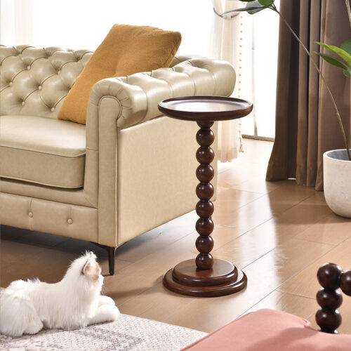 Mid-Century Small Side Table Solid Wood Vintage End Table - Coffee table - QONKA HOME
