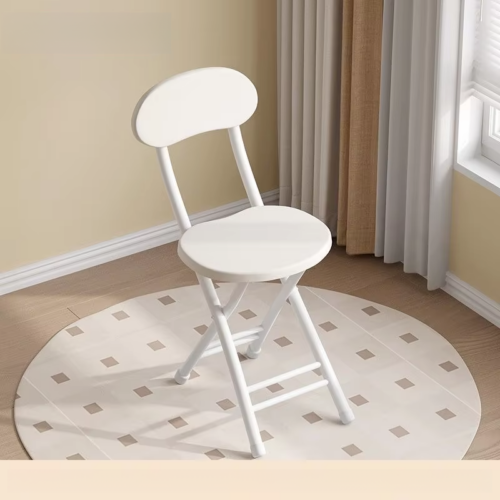 Folding Dining Chair Thick Carbon Steel Legs MDF Seat Back Foldable Side Chair for Home Kitchen Apartment - Metal dining c...