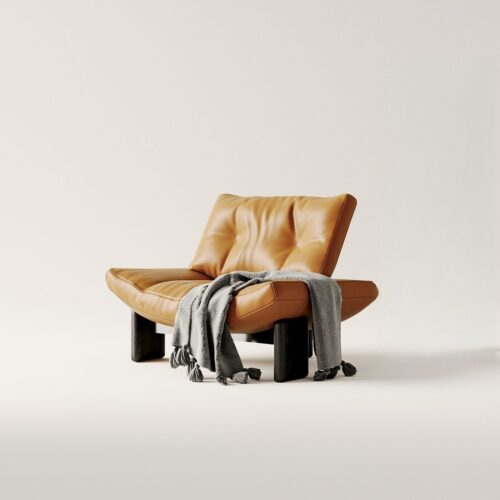 Italian-Style Light Luxury Eco-Leather Single-Seater Sofa - Living room furniture - QONKA HOME