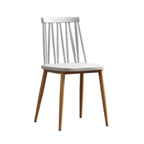 Windsor Style Dining Chair PP Seat Board Iron Frame Modern Plastic Side Chair for Home Kitchen Restaurant Cafe - Metal din...