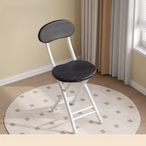 Folding Dining Chair Thick Carbon Steel Legs MDF Seat Back Foldable Side Chair for Home Kitchen Apartment - Metal dining c...