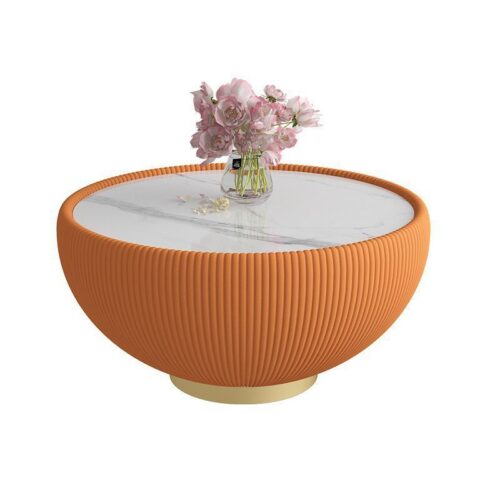 Round Nesting Coffee Table Set ，No assembly required - Coffee table - QONKA HOME