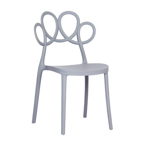 Creative Hollow Flower Back Plastic Dining Chair Stackable Modern Side Chair Multi‑Color Optional for Home Cafe - Plasti...