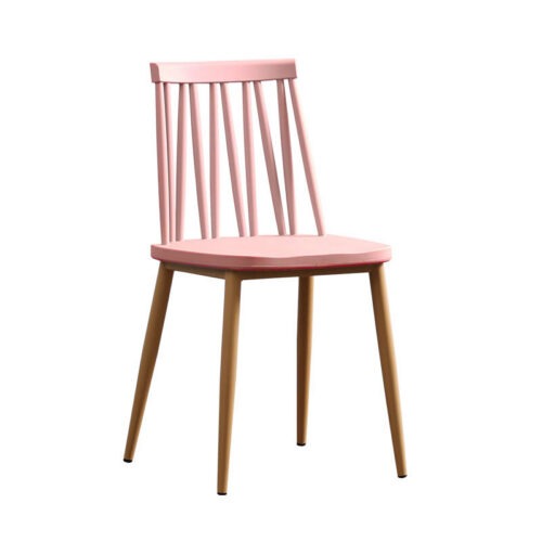Windsor Style Dining Chair PP Seat Board Iron Frame Modern Plastic Side Chair for Home Kitchen Restaurant Cafe - Metal din...