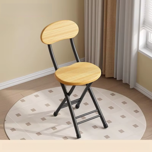 Folding Dining Chair Thick Carbon Steel Legs MDF Seat Back Foldable Side Chair for Home Kitchen Apartment - Metal dining c...