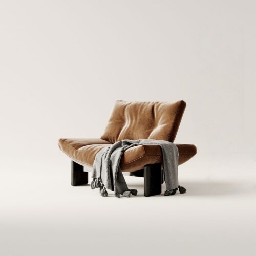 Italian-Style Light Luxury Eco-Leather Single-Seater Sofa - Living room furniture - QONKA HOME