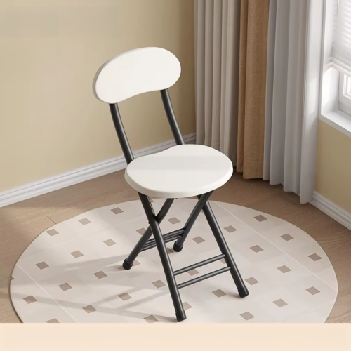 Folding Dining Chair Thick Carbon Steel Legs MDF Seat Back Foldable Side Chair for Home Kitchen Apartment - Metal dining c...