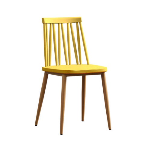 Windsor Style Dining Chair PP Seat Board Iron Frame Modern Plastic Side Chair for Home Kitchen Restaurant Cafe - Metal din...