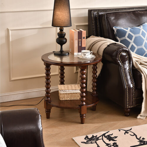 Mid-Century Small Side Table Solid Wood Vintage End Table - Coffee table - QONKA HOME