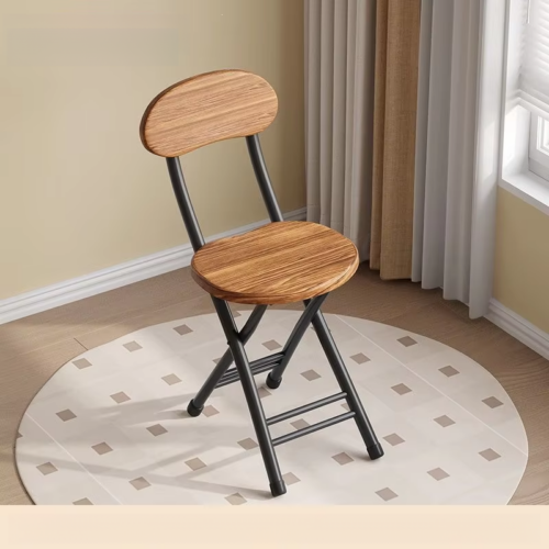 Folding Dining Chair Thick Carbon Steel Legs MDF Seat Back Foldable Side Chair for Home Kitchen Apartment - Metal dining c...