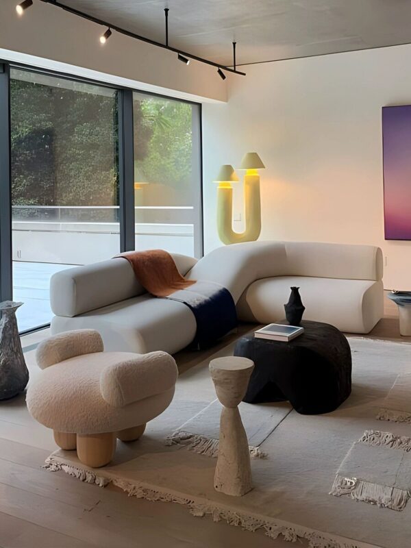 Creative Scandinavian-style L-shaped Corner Sofa with an Irregular - Living room furniture - QONKA HOME