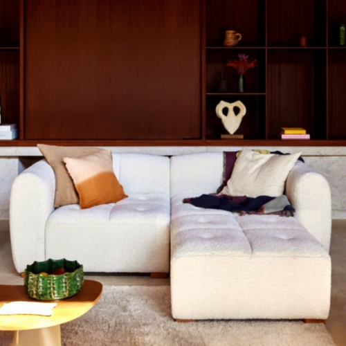 French-style Vintage Sofa, Modular Sofa with Flexible Configurations - Living room furniture - QONKA HOME