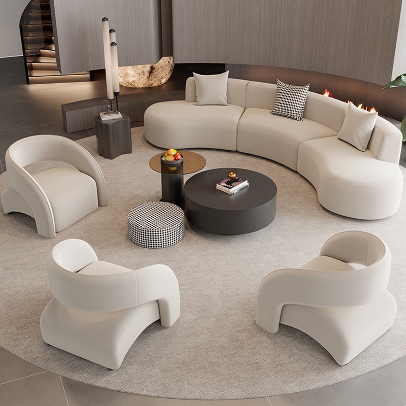 Nordic-style Modern Luxury Sofas, Curved Sofas, for Hotel Lobbies, Living Rooms - Living room furniture - QONKA HOME