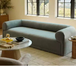 French Retro Modular Sofa, Modern Minimalist, Sky Blue - Living room furniture - QONKA HOME