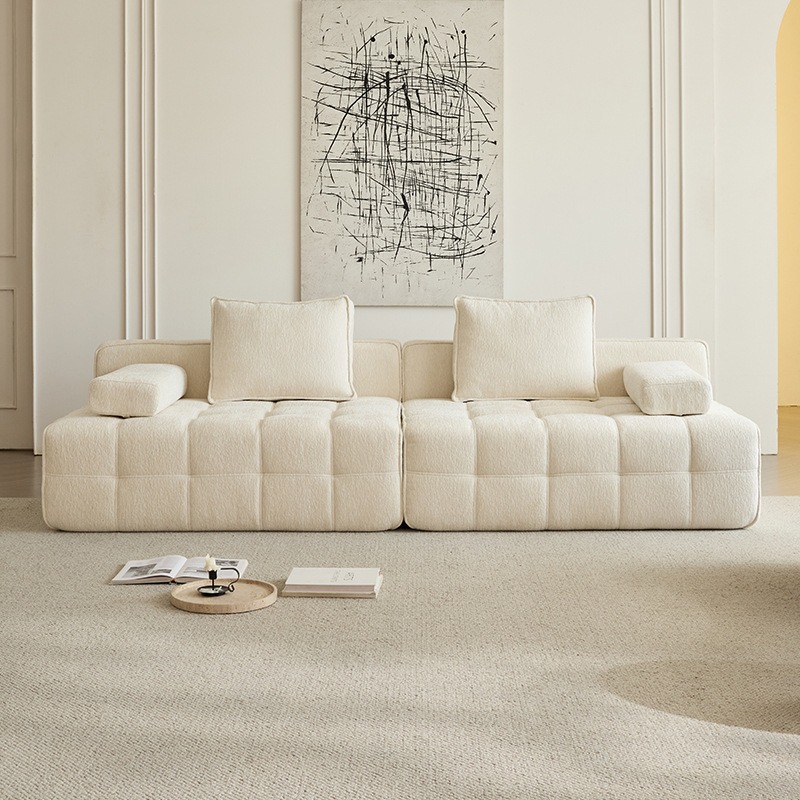 Lawrence Sofa (Fully Upholstered, All-Foam, Frame-Free), Vacuum-Compressed Sofa - Living room furniture - QONKA HOME