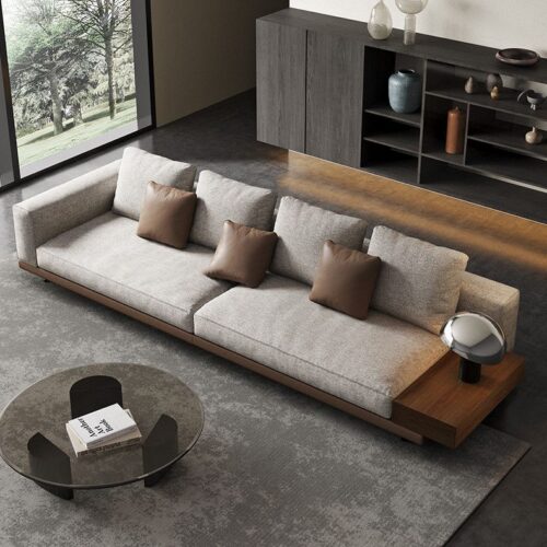 Classic-Style Cotton-Linen Sofa | Italian Minimalist Luxury Sofa - Living room furniture - QONKA HOME