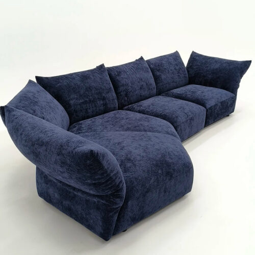 Petal-shaped Sofa, Italian Curved Sofa, Minimalist Corner Sofa - Living room furniture - QONKA HOME