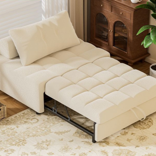 Folding Cream-Style Bubble Sofa Bed - Bedroom furniture - QONKA HOME