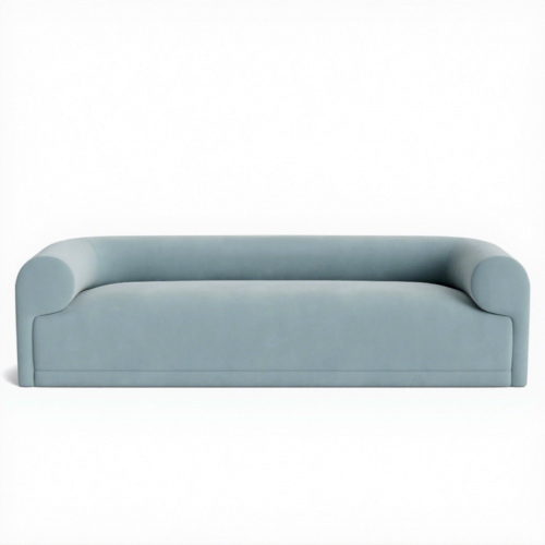 French Retro Modular Sofa, Modern Minimalist, Sky Blue - Living room furniture - QONKA HOME
